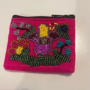 Beaded change purse
